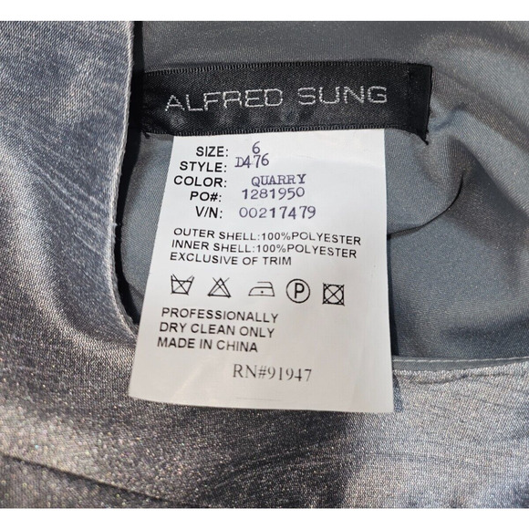 NEW Alfred Sung Women’s Dress w/ Matching Belt + Clutch Size 6 Color Quarry - Picture 3 of 16